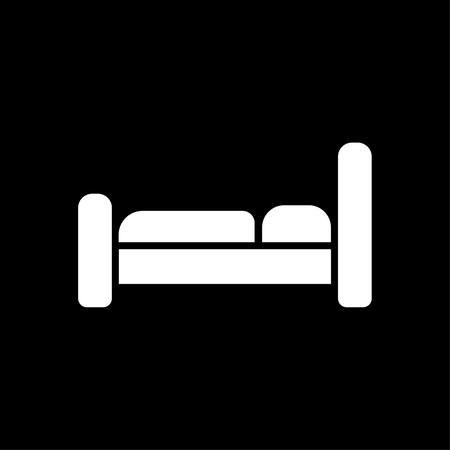 The bed icon. Hotel symbol. Flat Vector illustrationのイラスト素材