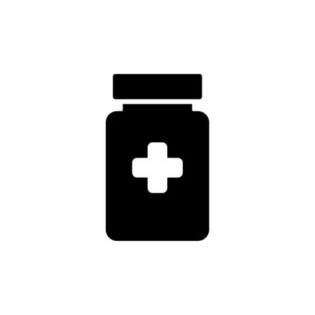 Bootle of drugs isolated icon. vector illustration eps 10. Bootle of medicines outline icon.のイラスト素材