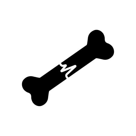 Bone fracture Icon on white background. Outline bone icon.のイラスト素材