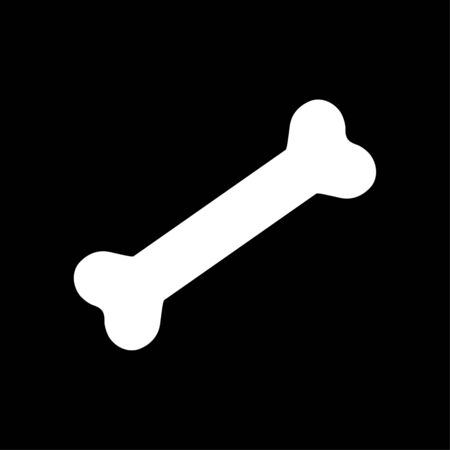 Bones flat icon. Outline pictogram of boneのイラスト素材