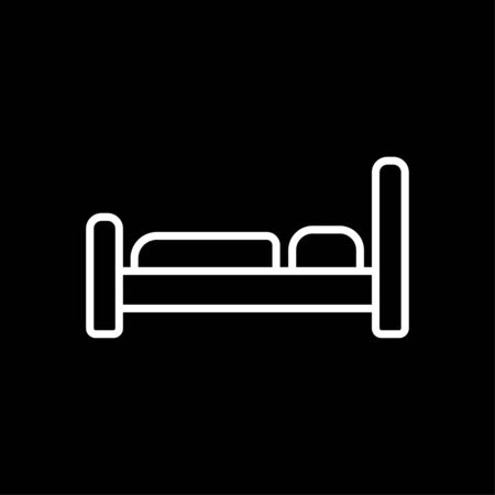 The bed icon. Hotel symbol. Flat Vector illustrationのイラスト素材