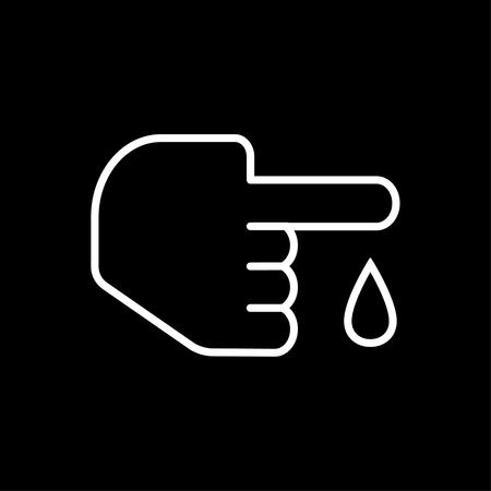 Blood test icon vector illustration isolated on black backgroundの写真素材
