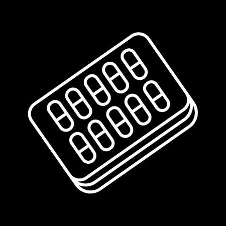 Pills blister pack vector icon. Eps 10のイラスト素材