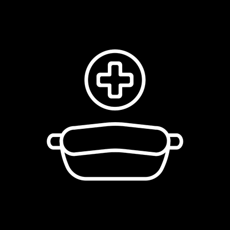 Conteiner for medical tools. Vector iconのイラスト素材