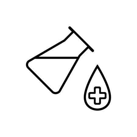Lab icon. Vector illustration isolated on white background. Medical substance symbol.のイラスト素材