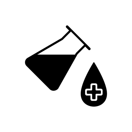 Lab icon. Vector illustration isolated on white background. Medical substance symbol.のイラスト素材