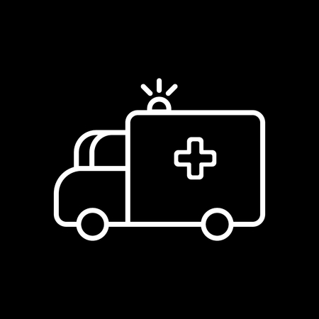 Ambulance car vector icon. First aid medicines.のイラスト素材