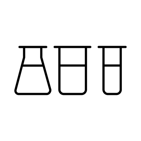 Chemistry vector icon. Lab symbol on white beckground.のイラスト素材