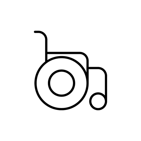 Disabled Handicap Icon. Wheelchair medical icon. Wheelchair vector illustration. isolated on white backgroundのイラスト素材