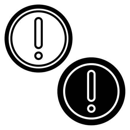 Exclamation mark. Vector web icon or sign isolated on white background.のイラスト素材