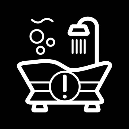 Bathroom icon. Bath with shower sign.のイラスト素材