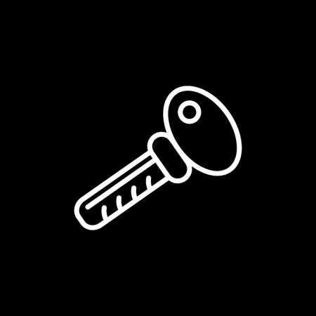 Key icon vector. room key or car key symbol. Line designのイラスト素材