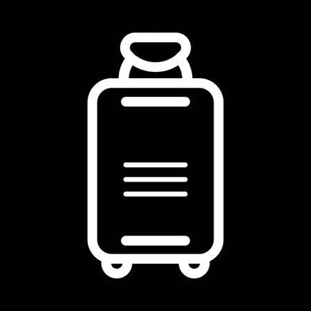 Suitcase vector icon. Travel concept isolated. Line design.のイラスト素材