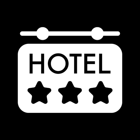 Three star Hotel apartment sign icon. Travel rest place. Modern UI website navigation. Vectorのイラスト素材