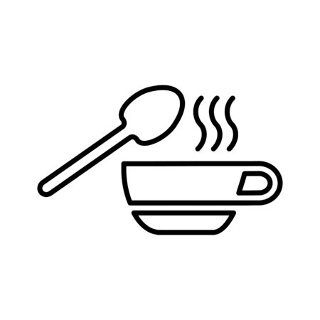 Soup icon isolated on white background. Vector icon.のイラスト素材
