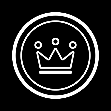 king crown simple icon. Vip symbol.のイラスト素材