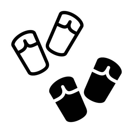 Two Pairs of flip-flops isolated on white background. Vector iconのイラスト素材