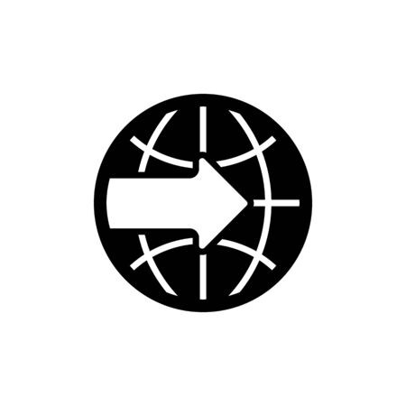 Globe Icon in trendy graphic style isolated on white background.のイラスト素材