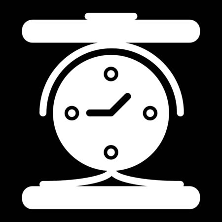 Old-fashioned clock isolated on a black background. Vector.のイラスト素材
