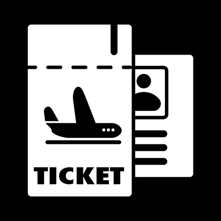 Ticket isolated minimal single flat linear icon for application and info-graphic.のイラスト素材