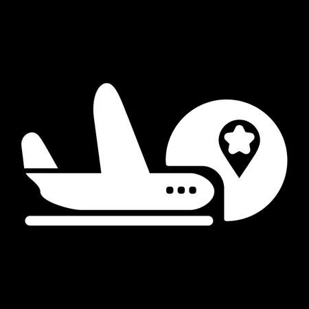 Airplane vector icon. Style is graphic symbol.のイラスト素材