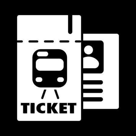 Train ticket vector icon.のイラスト素材