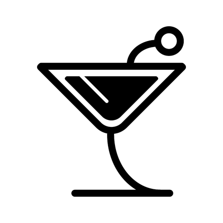 A cocktail icon. vector illustration on white background.のイラスト素材