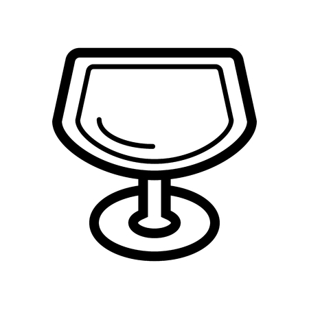 A wine glass vector icon. Isolated on whiteのイラスト素材
