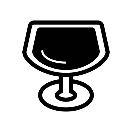 A wine glass vector icon. Isolated on whiteのイラスト素材