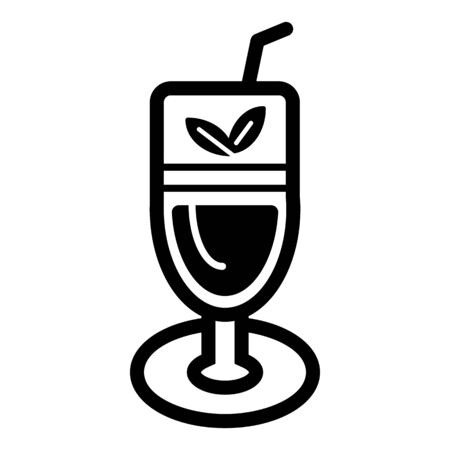 A cocktail line icon, outline vector logo, linear pictogram isolated on white.のイラスト素材