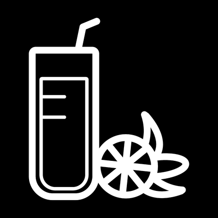 Juice line icon. vector illustration isolated.のイラスト素材