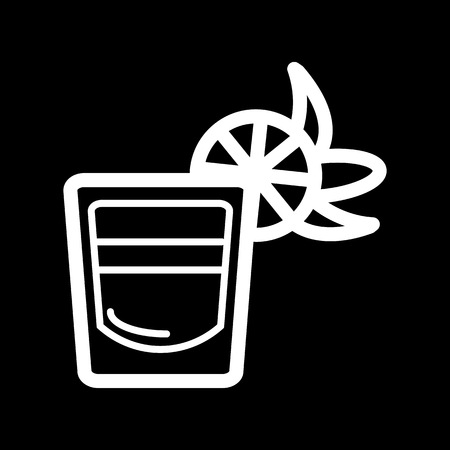 shot glass icon vector. cocktail illustration.のイラスト素材