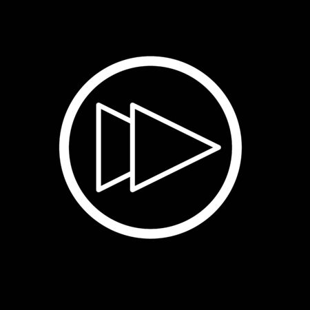 fast forward icon illustration isolated vector sign symbol. Rewind button isolated on black.のイラスト素材