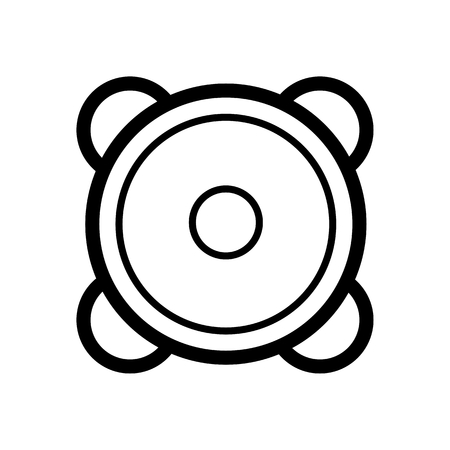 Loudspeaker icon. White background with black. Vector illustration.のイラスト素材