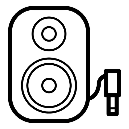 Music column audio speakers icon. Stereo music sound system cinema column.のイラスト素材