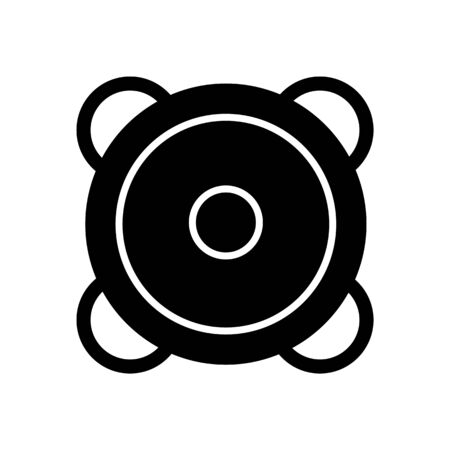 Loudspeaker icon. White background with black. Vector illustration.のイラスト素材
