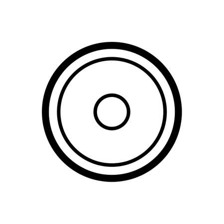 Loudspeaker icon. White background with black. Vector illustration.のイラスト素材