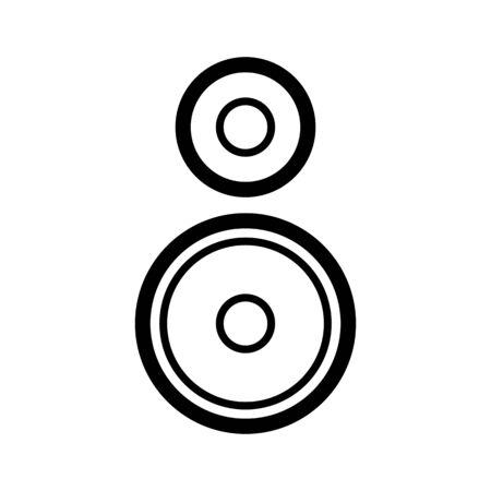 Loudspeaker icon. White background with black. Vector illustration.のイラスト素材