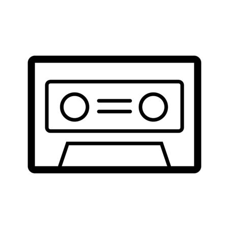 cassette music old fashion vector illustration designのイラスト素材