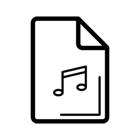 Audio file icon on white background. Vector illustration.のイラスト素材