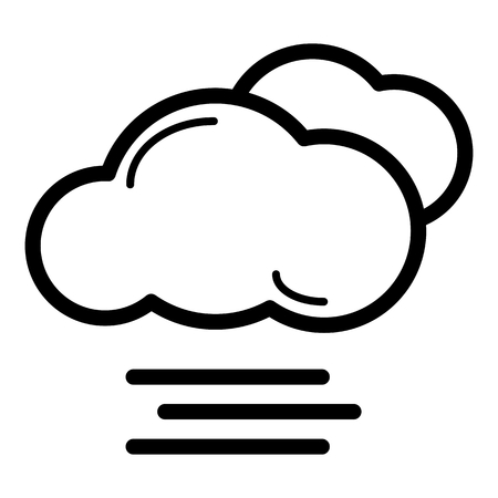 fog icon vector, solid logo, pictogram isolated on white, forecast weather symbolのイラスト素材