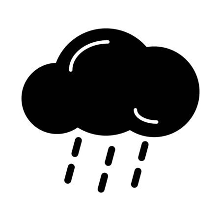 Cloud and rain isolated. Vector art.のイラスト素材