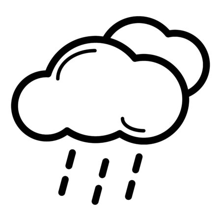 Cloud and rain isolated.のイラスト素材