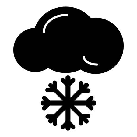 snow cloud meteo icon. vector isolated on white. eps 10のイラスト素材