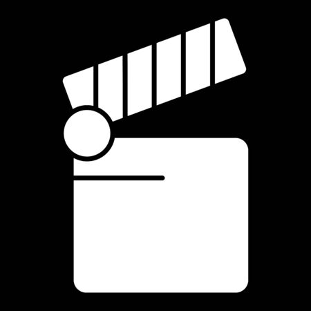 Cinema icon. Movie icon vector isolated on blackのイラスト素材