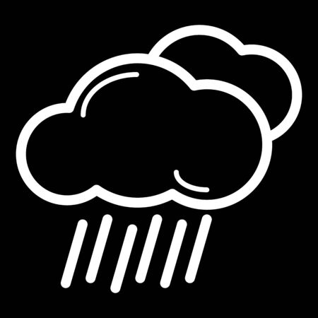 Cloud and rain isolated. Vector art.のイラスト素材