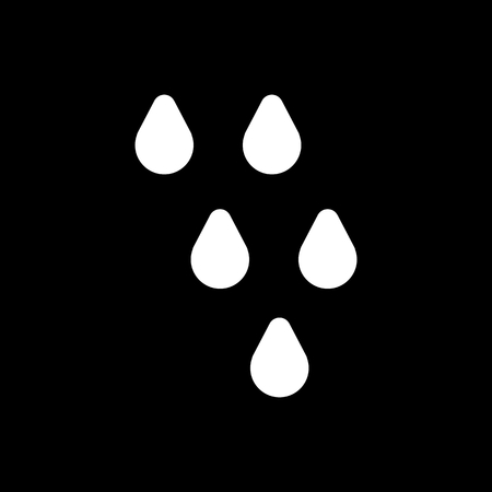 Drop Vector Icon. line design isolated on blackのイラスト素材