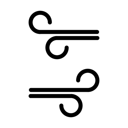 Blowing wind, windy line icon for apps and websitesのイラスト素材