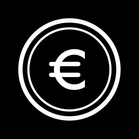 Euro vector icon. Black and white money illustration. Outline linear finance icon.のイラスト素材