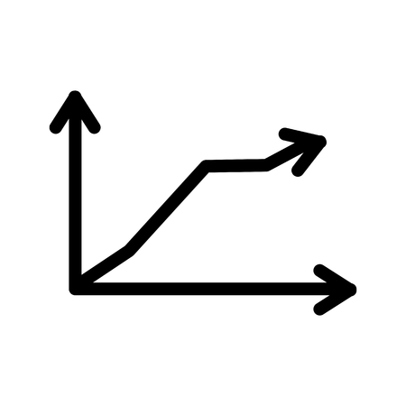 Chart vector icon. Black and white chart illustration. linear schedule icon.のイラスト素材